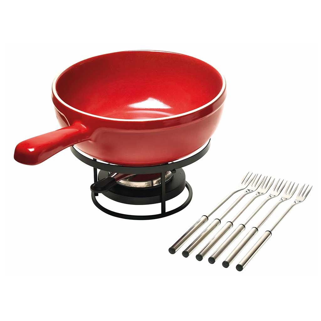 Cheese Fondue Set by Emile Henry 2.6 Qt Red