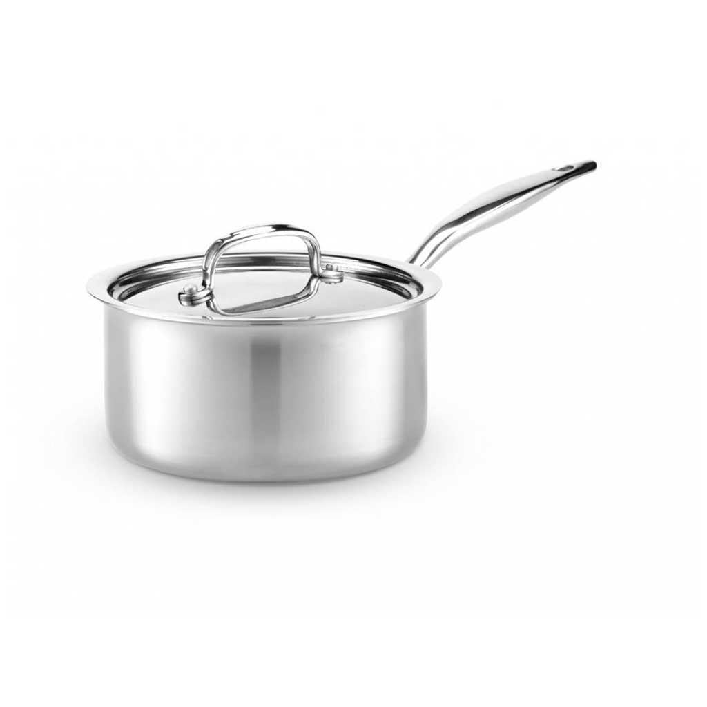 Heritage Steel 3 Qt Saucepan with Lid 5 ply