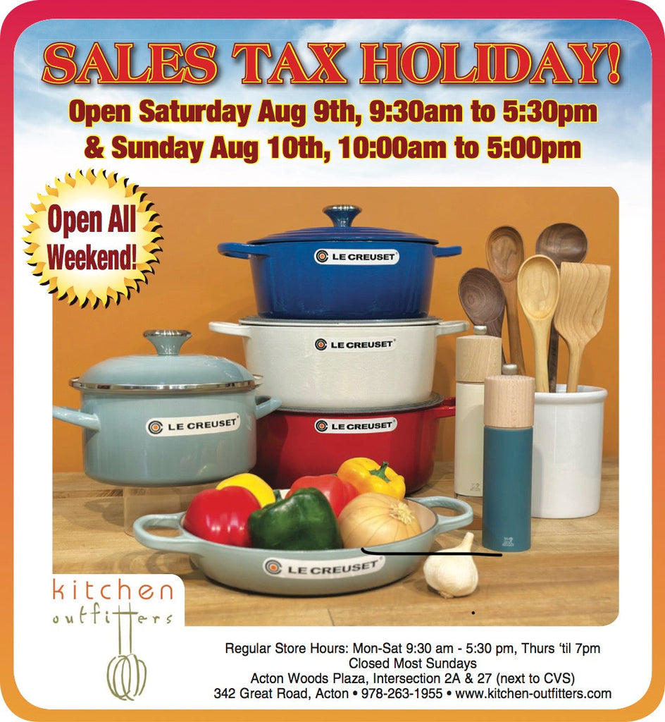 Extended Hours for Sales Tax Holiday Weekend!