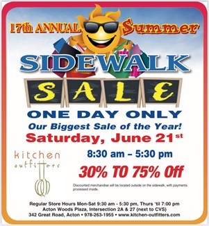Our Annual Sidewalk Clearance Sale is Saturday, June 21, 2025