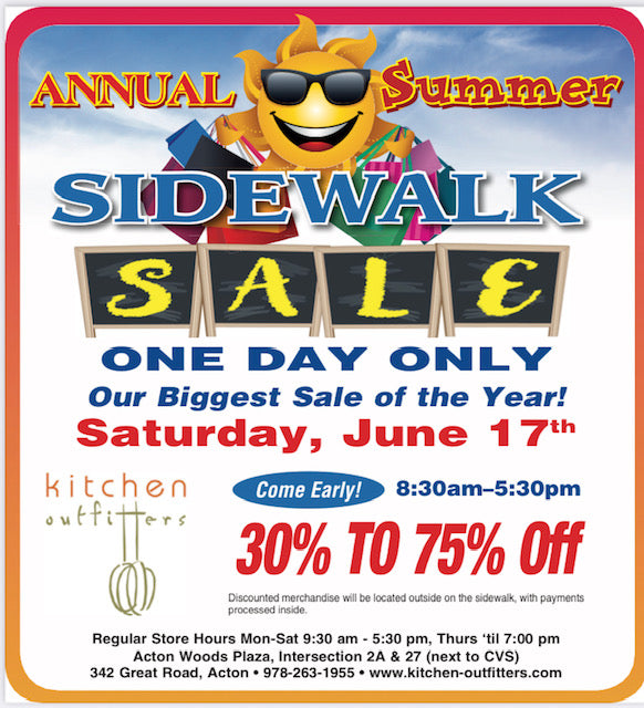 Save the Date! Our Annual Sidewalk Sale is Saturday June 17th!!!