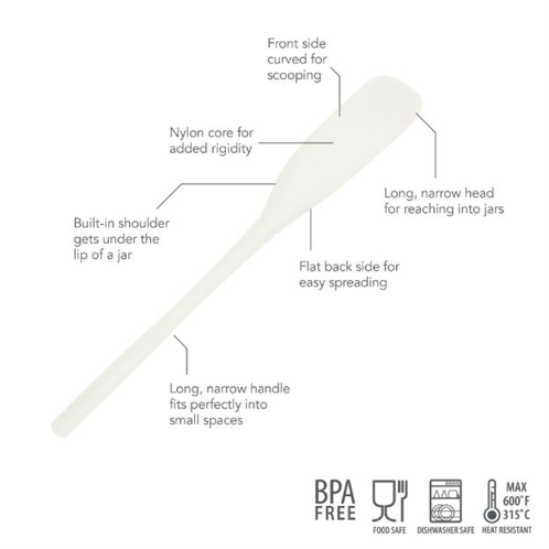 White Silicone Jar Scraper