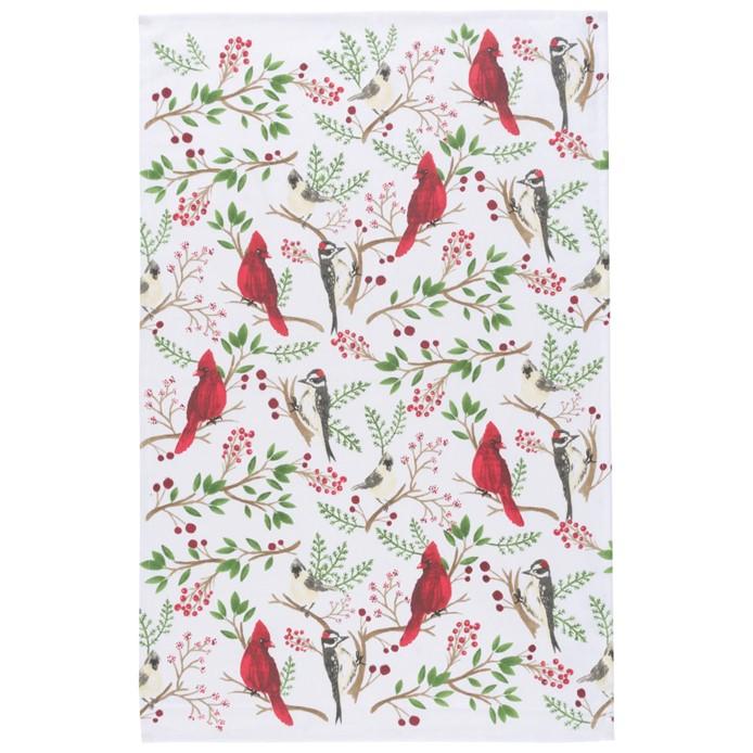 Winter Birds Dishtowel