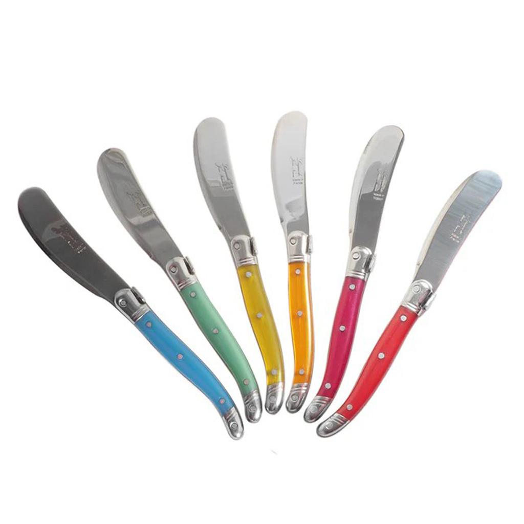 Laguiole Cheese Spreader Knife with Assorted Colored Handles