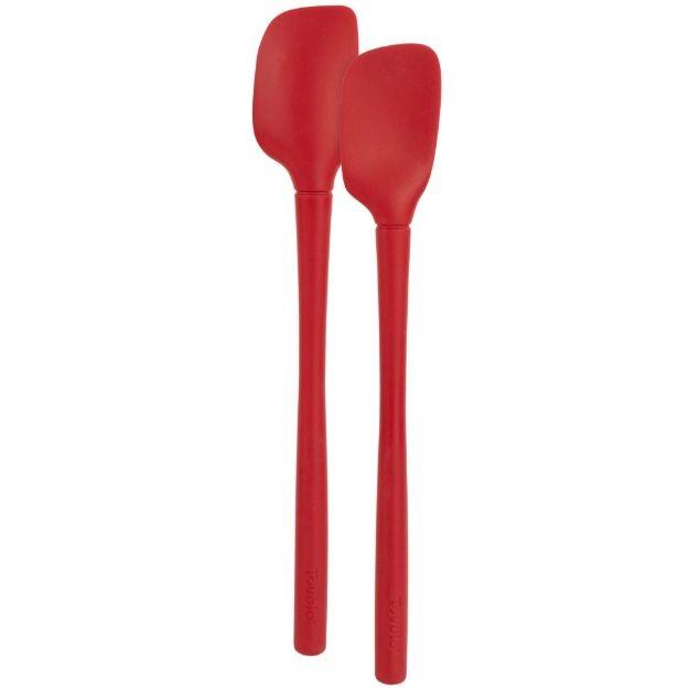 All Silicone Mini Spatula Spoonula Set in Cayenne