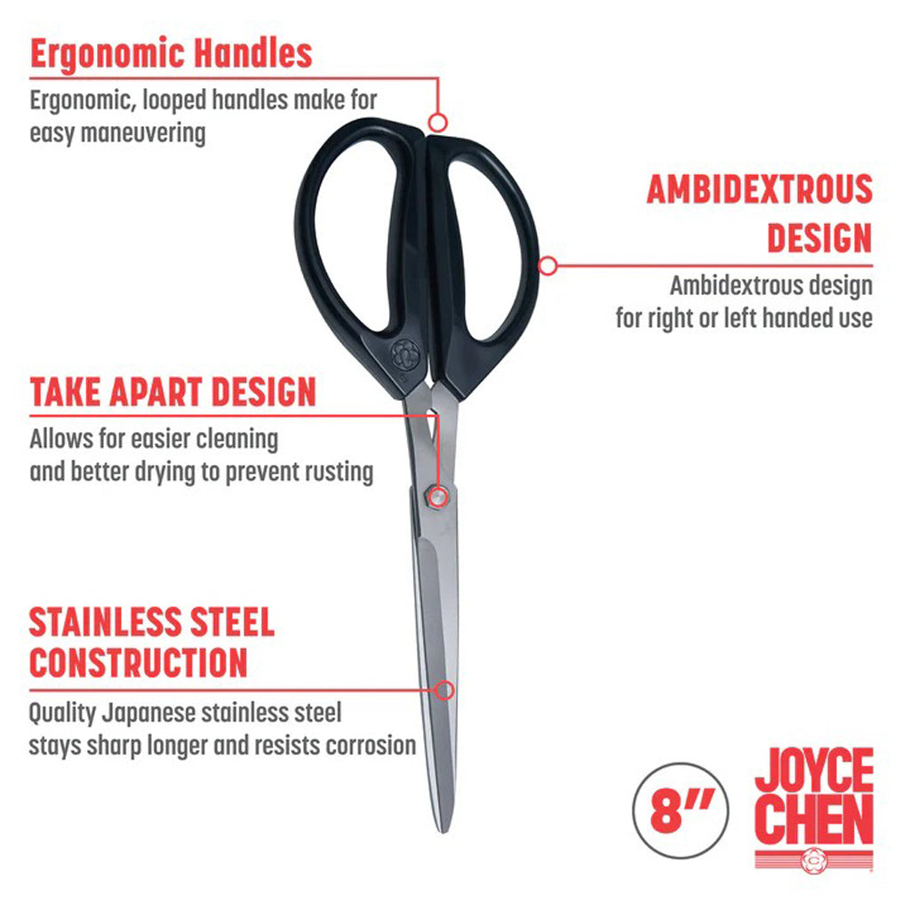 Joyce Chen 8 Inch Deluxe Unlimited Dark Navy Scissors