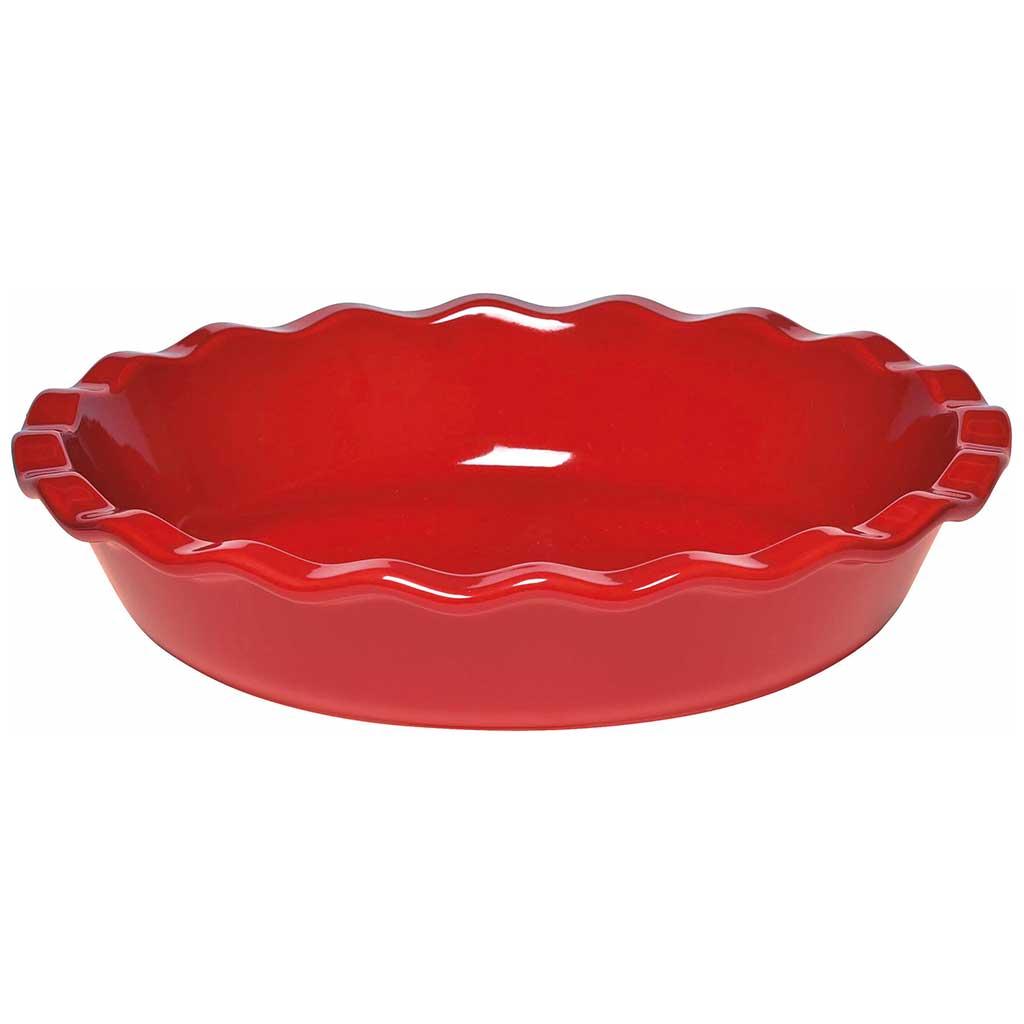 SALE! 9" Pie Dish Burgundy Red