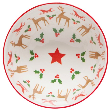 4 inch Santa's Reindeer Bowl