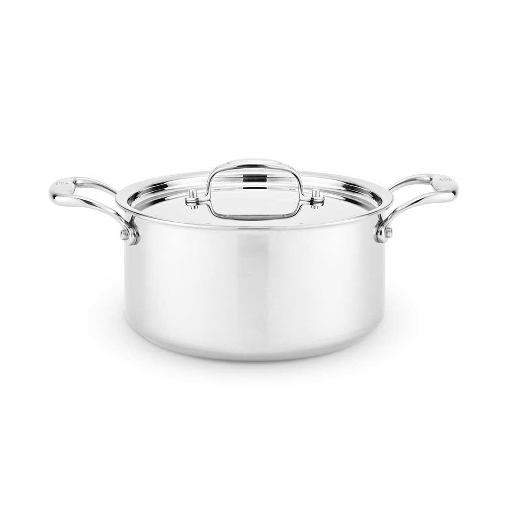 Heritage Steel 4 Qt Sauce Pot 2 loop handles and Lid 5 ply
