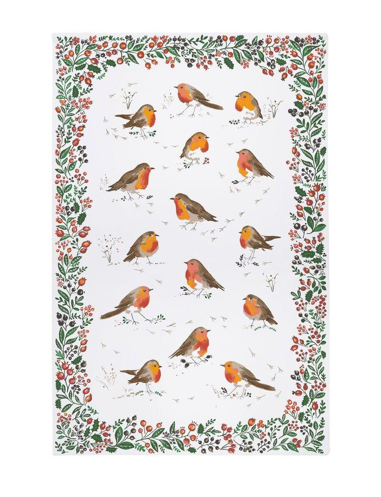 Robins and Berry Tea Towel