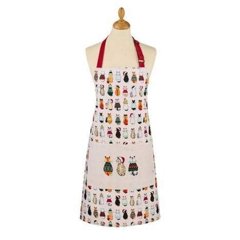 Christmas Cats in Waiting Apron