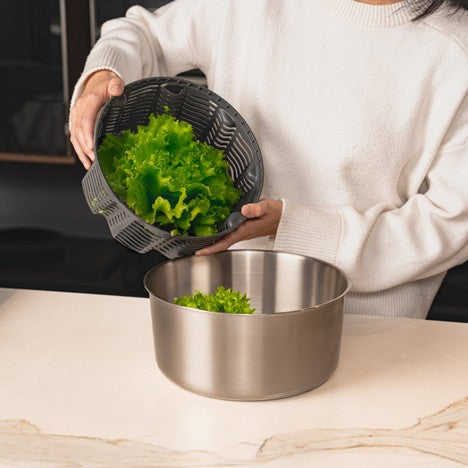 Zyliss Easy Spin Salad Spinner with stainless steel bowl Large
