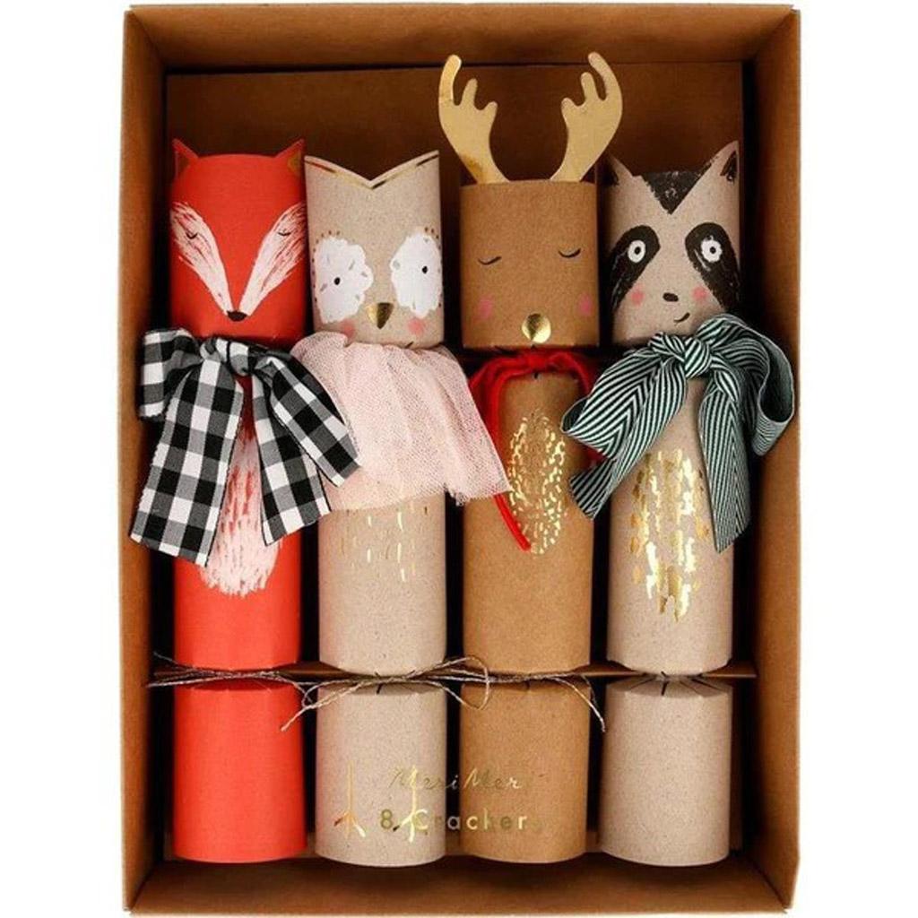 Christmas Crackers Woodland Creatures, Set of 8