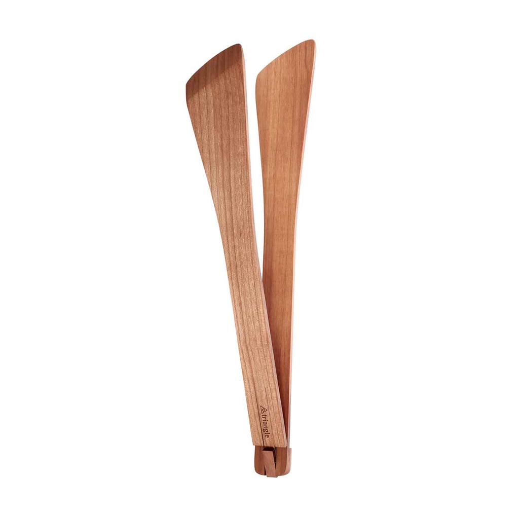 Triangle Cherry Wood Folding Tongs