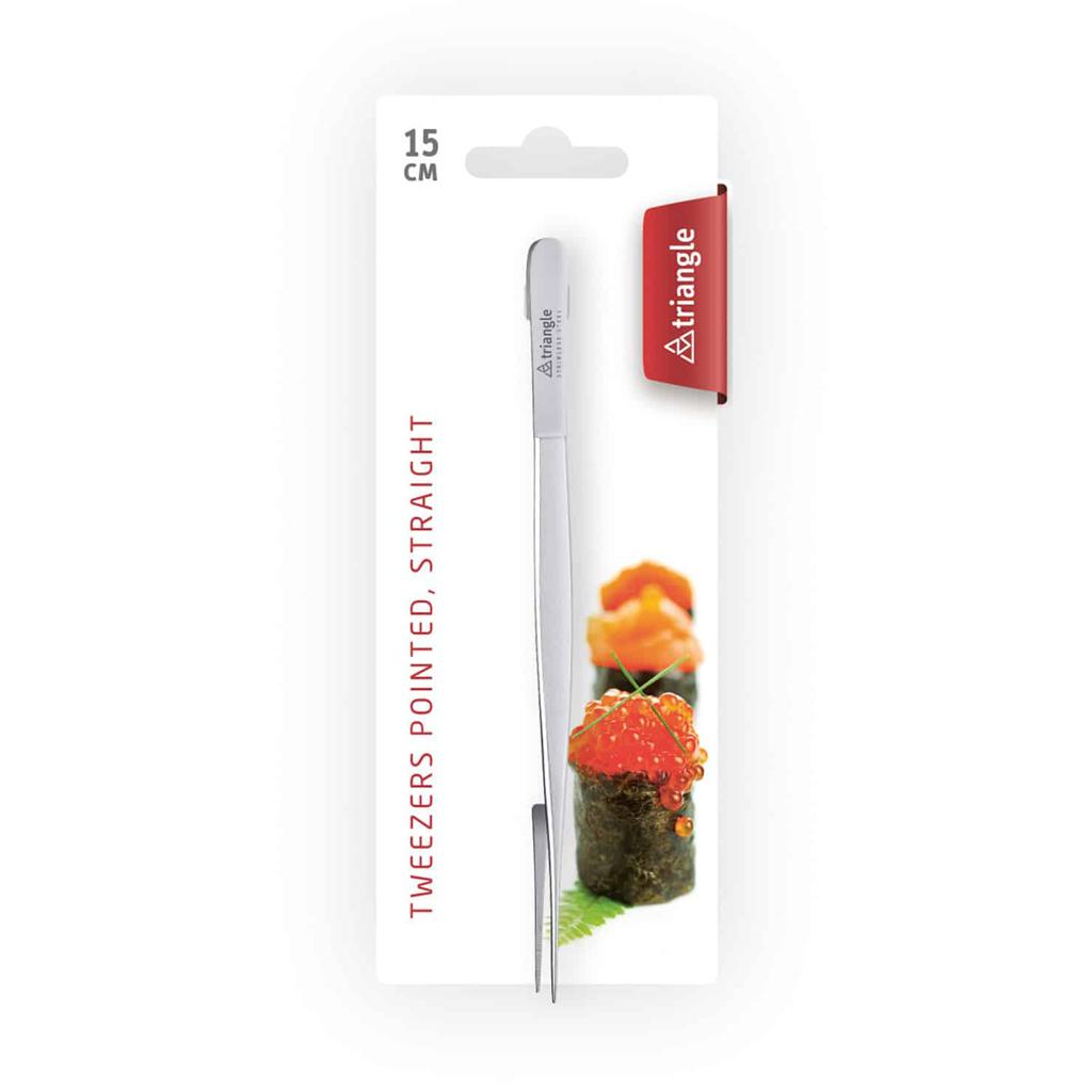 Triangle Stainless Steel Pointed Tweezers 5.9 inches
