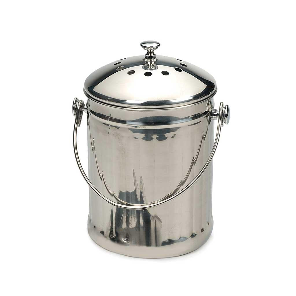 RSVP Stainless Compost Pail, 1 gal