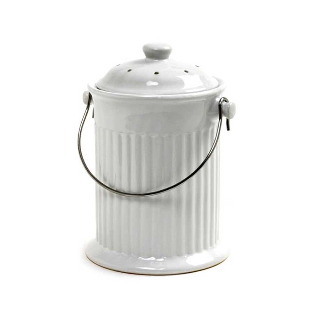 Norpro Nordic Compost Keeper, Ceramic White