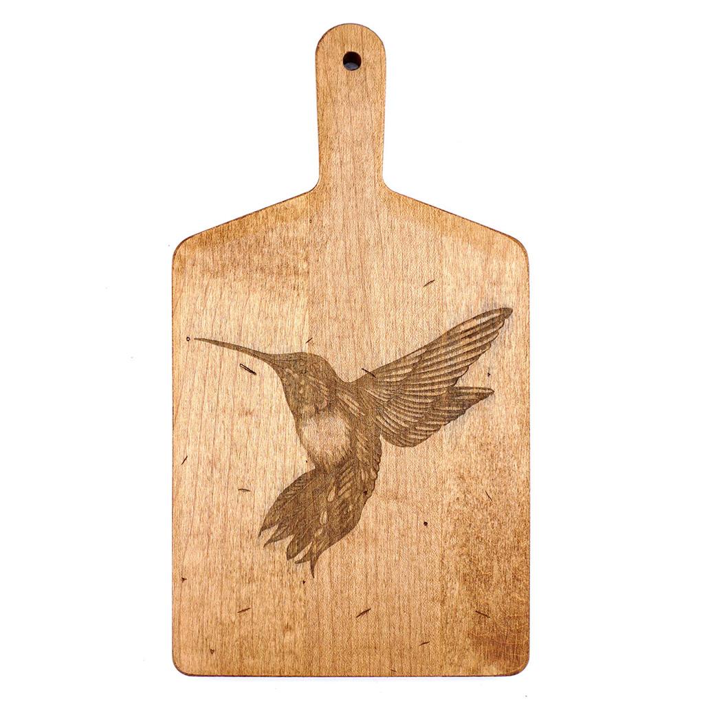 JK Adams Artisan Board 11x6 with Hummingbird Engraving