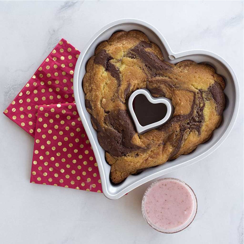 Elegant Heart Bundt Pan by Nordic Ware