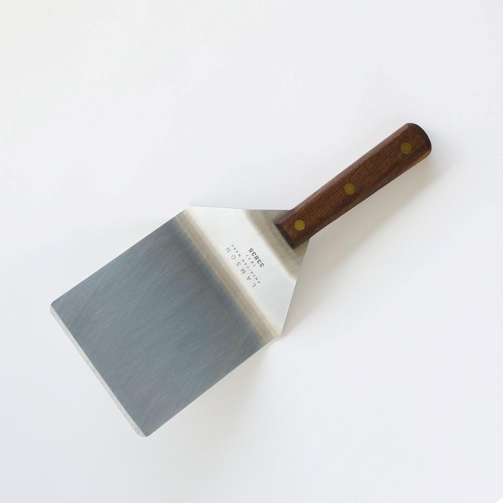 Smash Burger 5 inch x 6 inch Turner with Walnut Handle by Lamson